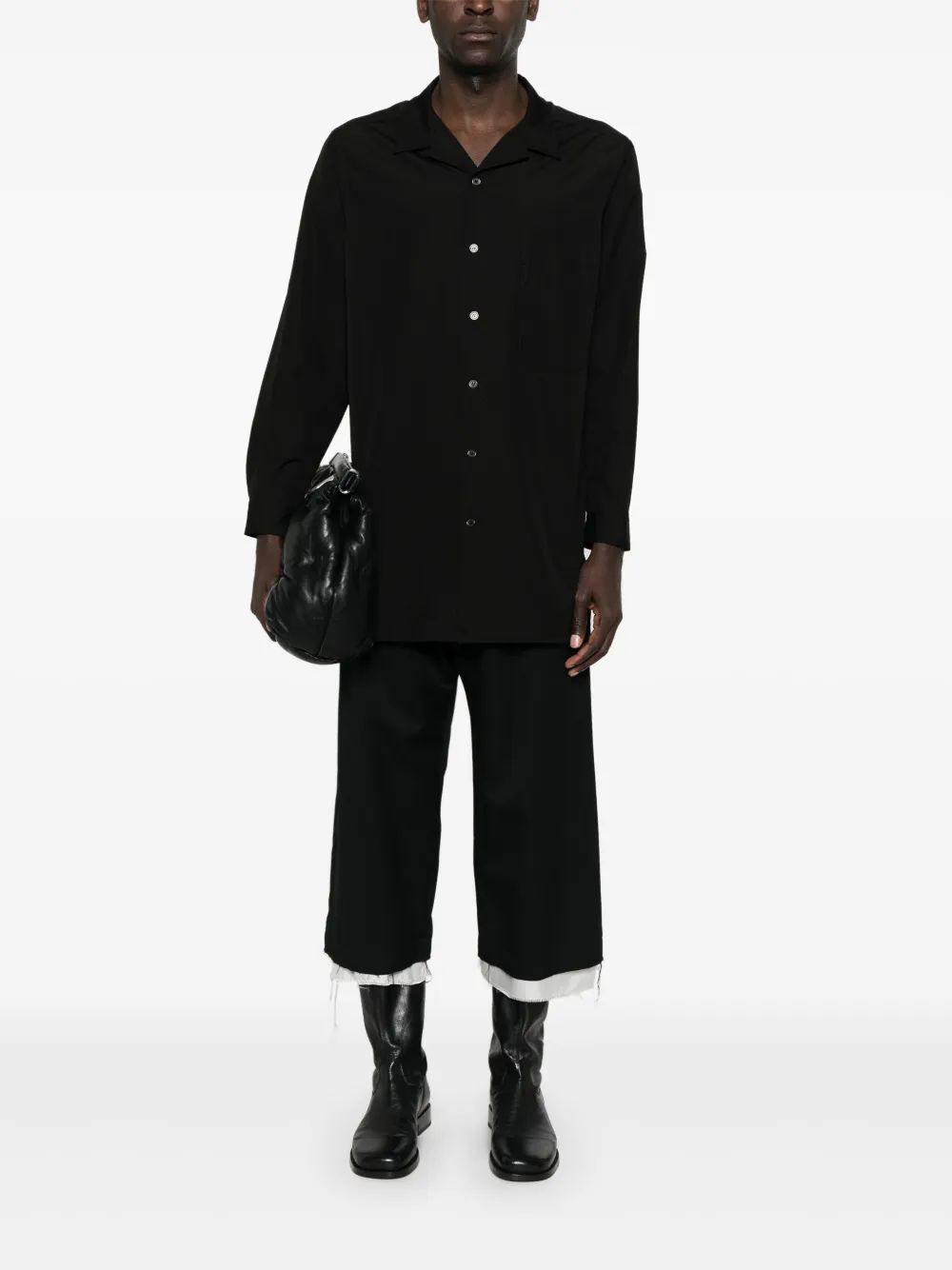 Yohji Yamamoto Katoenen overhemd Zwart