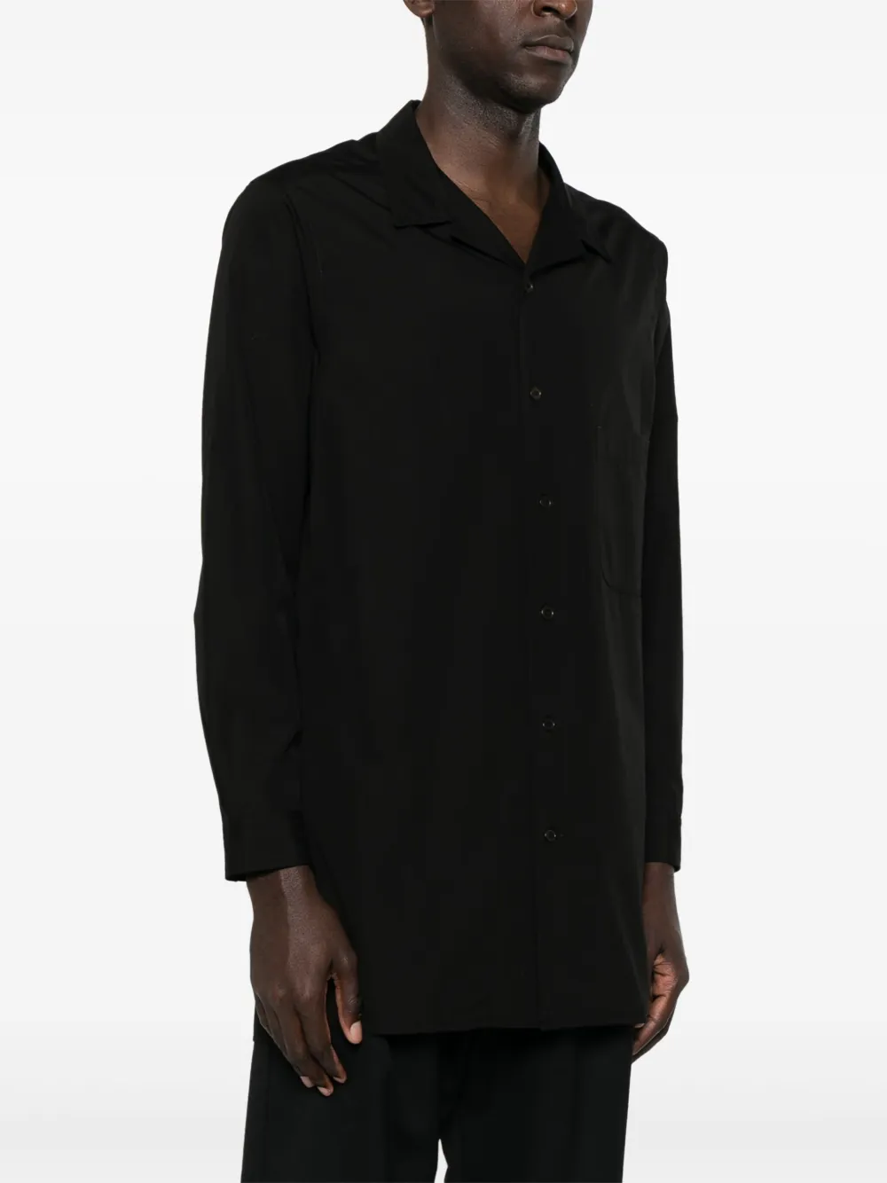 Yohji Yamamoto Katoenen overhemd Zwart