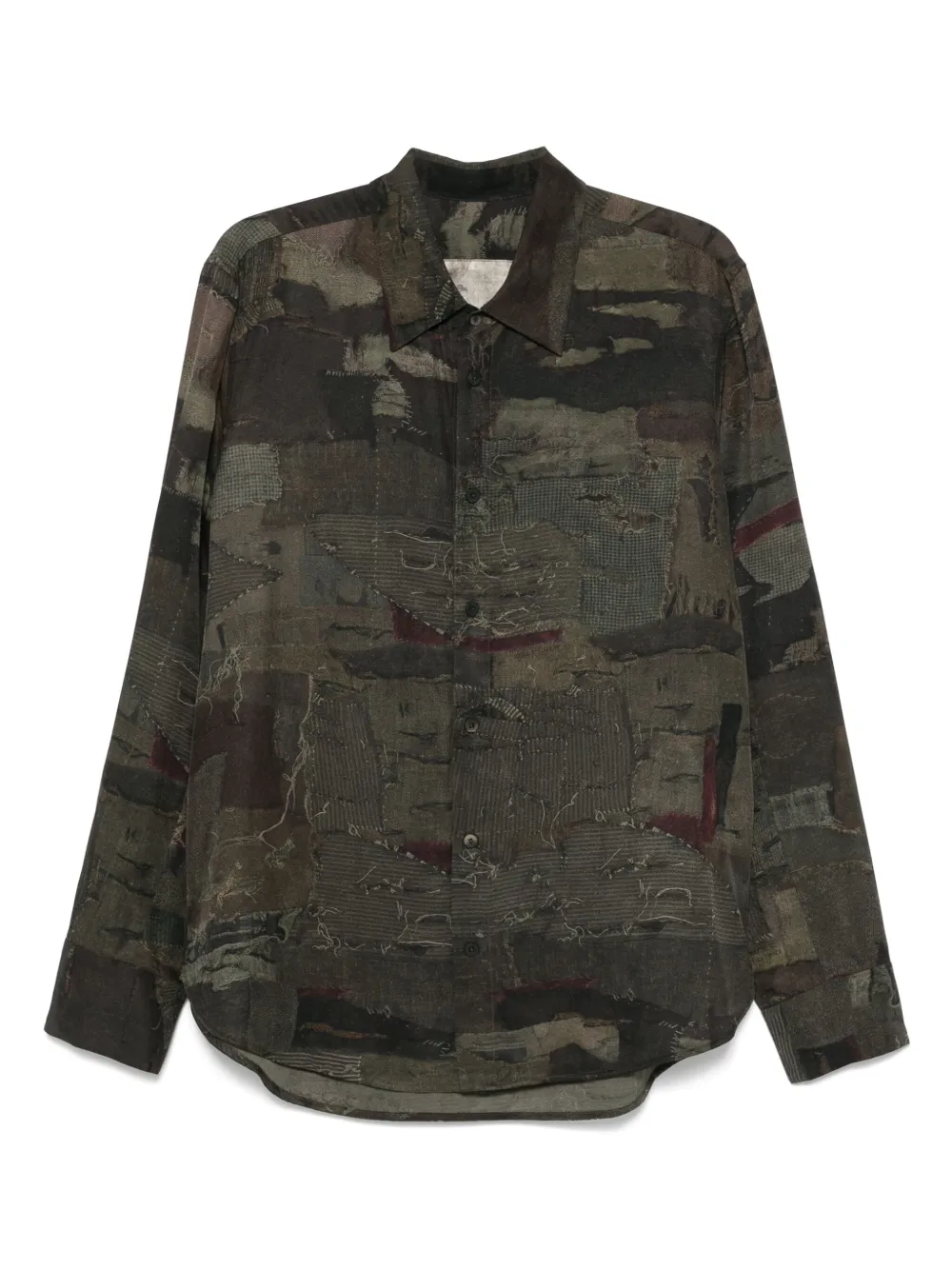 Ziggy Chen camisa estampada | gris | Image 1