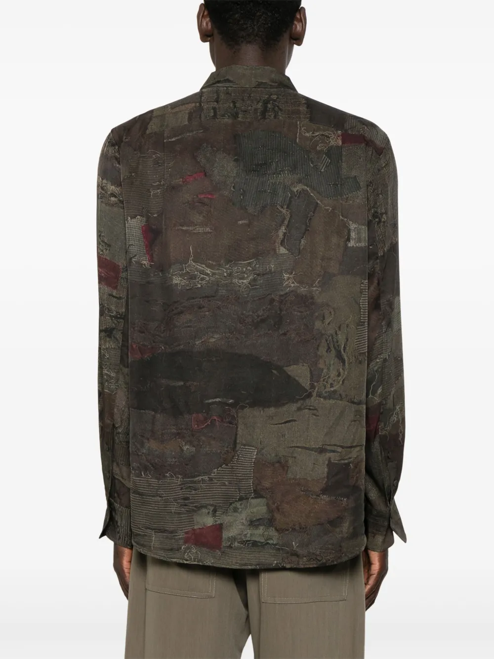 Ziggy Chen Overhemd met print Grijs