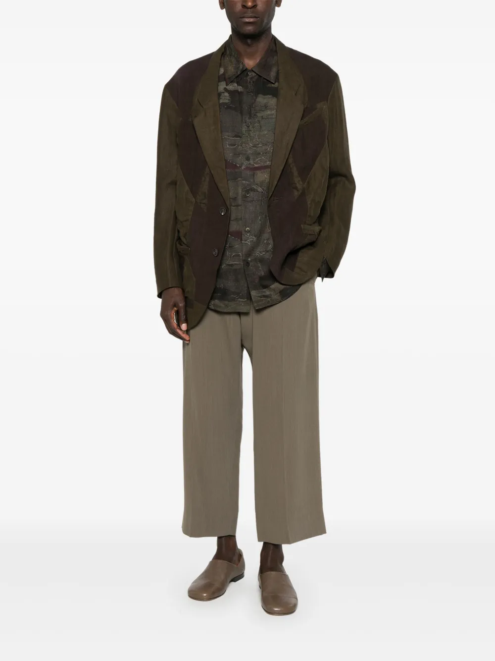 Ziggy Chen printed shirt - Grijs