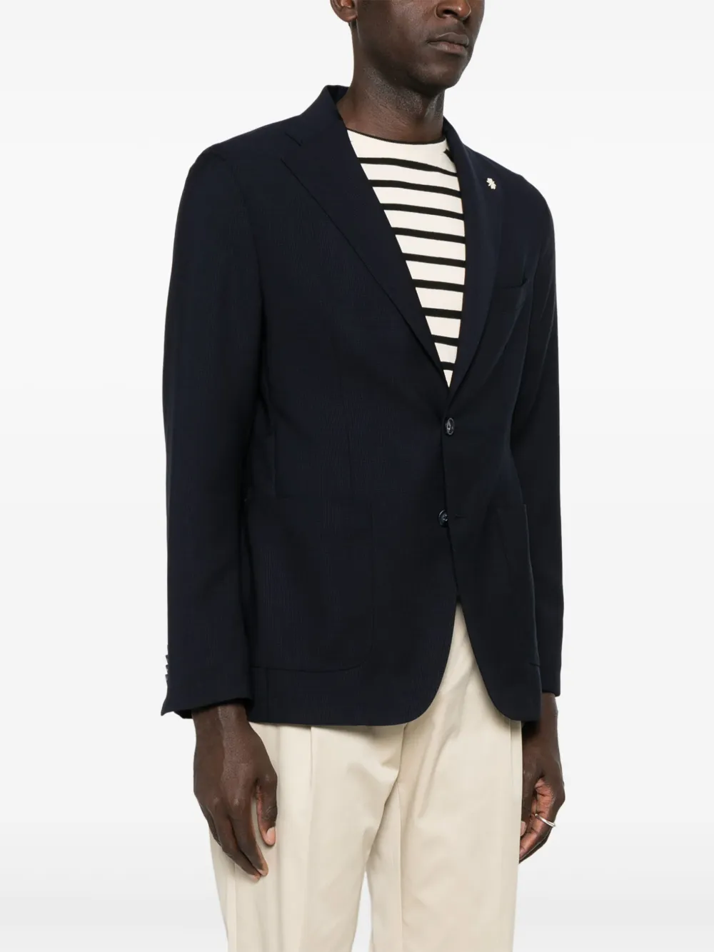 Manuel Ritz Blazer met enkele rij knopen Blauw