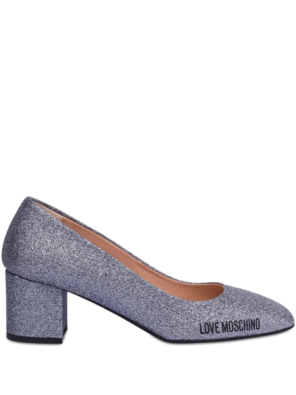 Love Moschino glitter pumps Grey