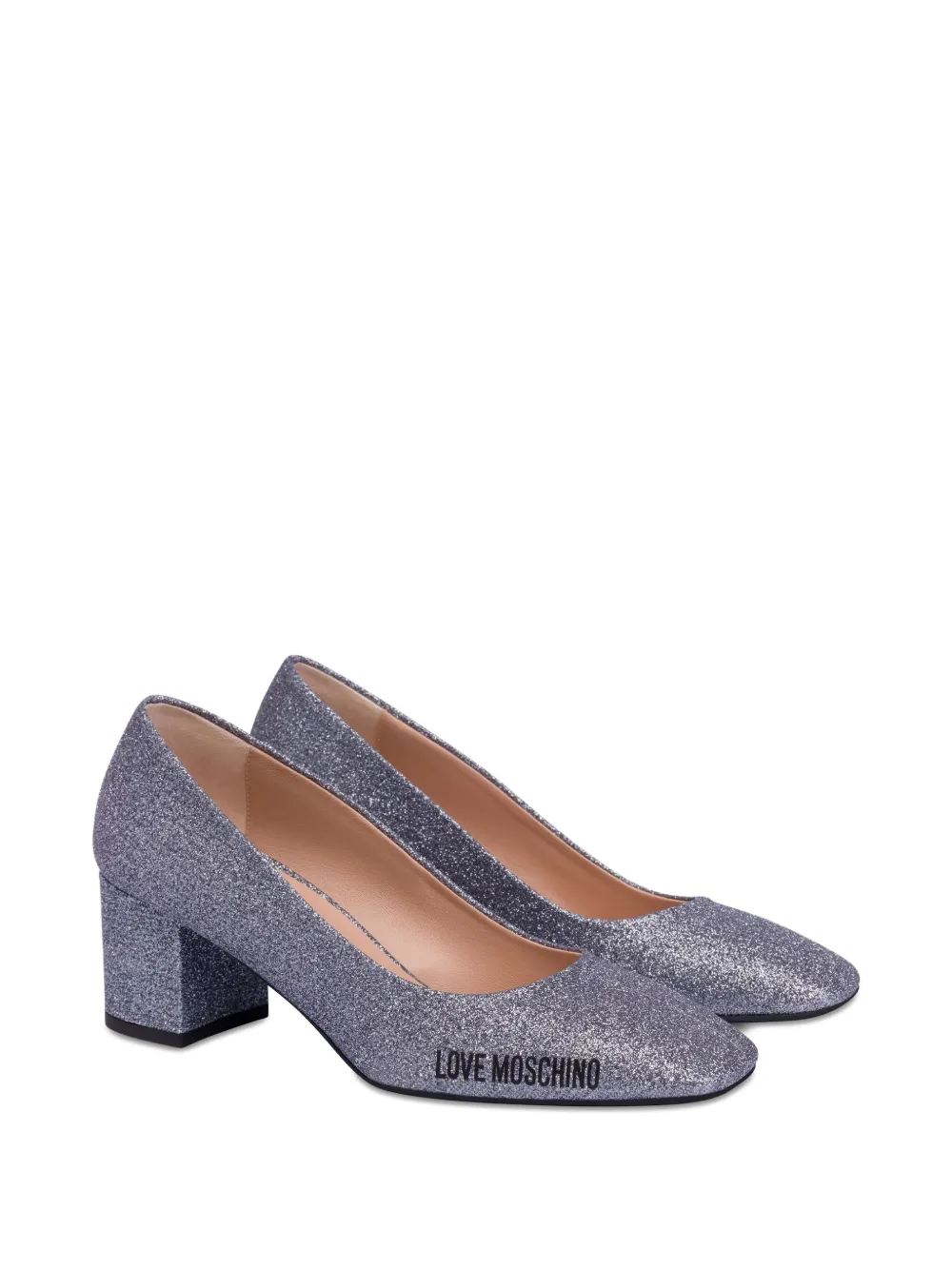 Love Moschino glitter pumps Grey