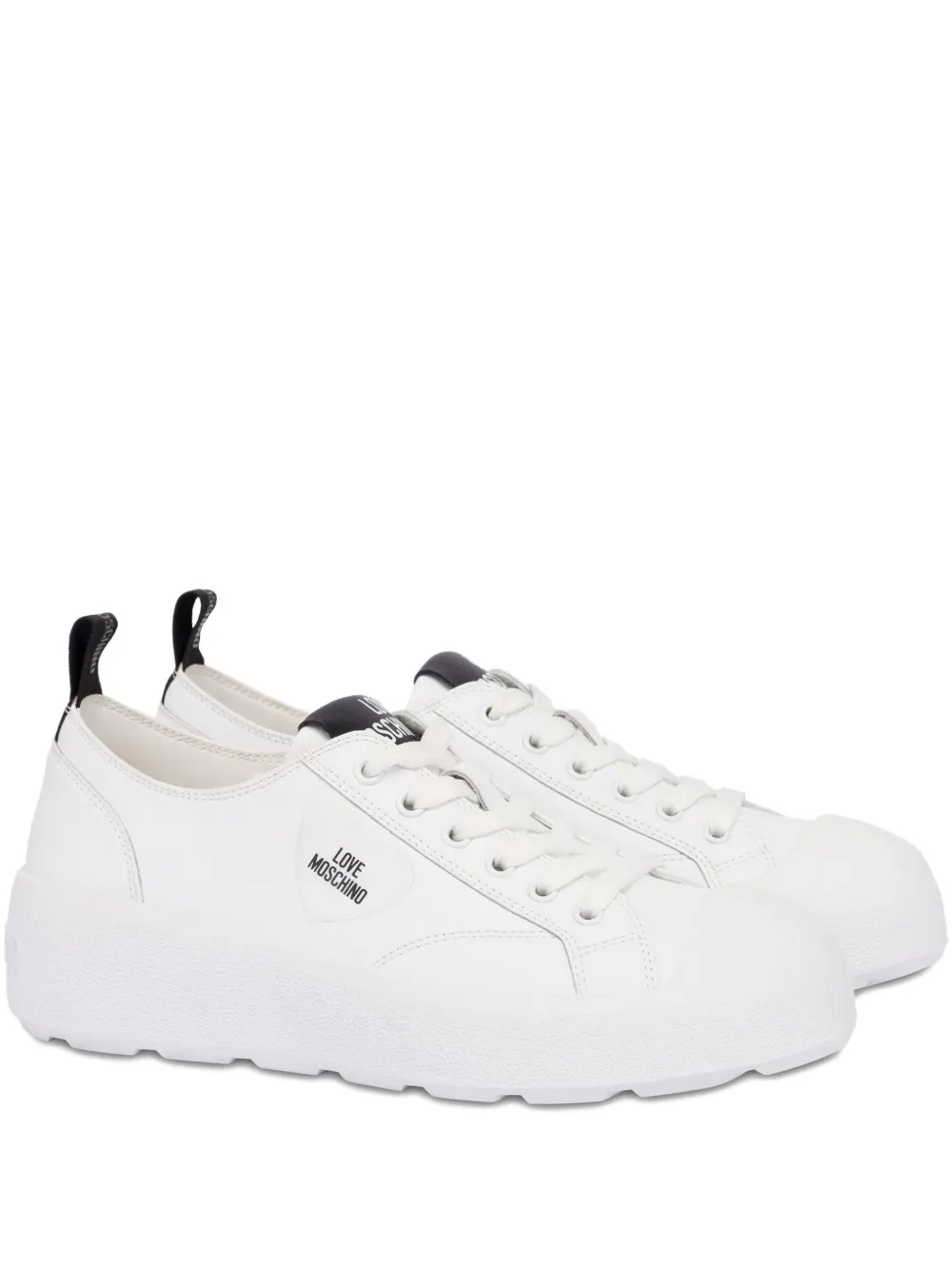 Love Moschino lace-up sneakers White