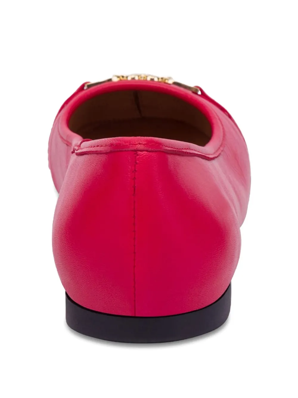 Love Moschino heart-plaque ballerina shoes Red
