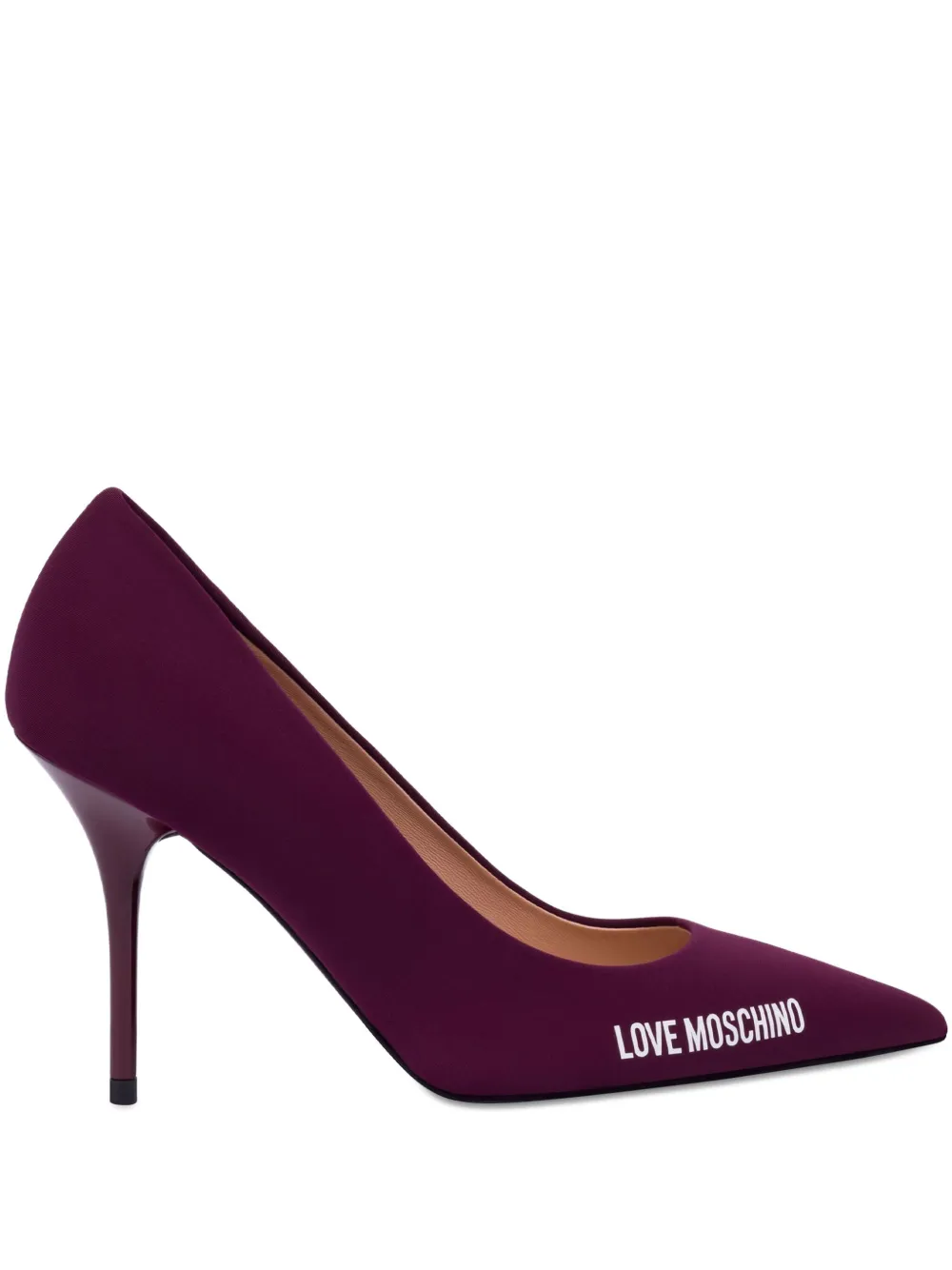 Love Moschino logo-print pumps Red