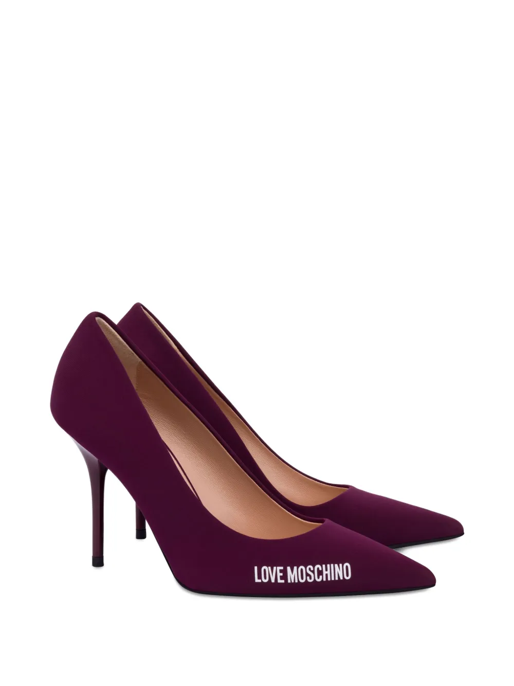Love Moschino logo-print pumps Red