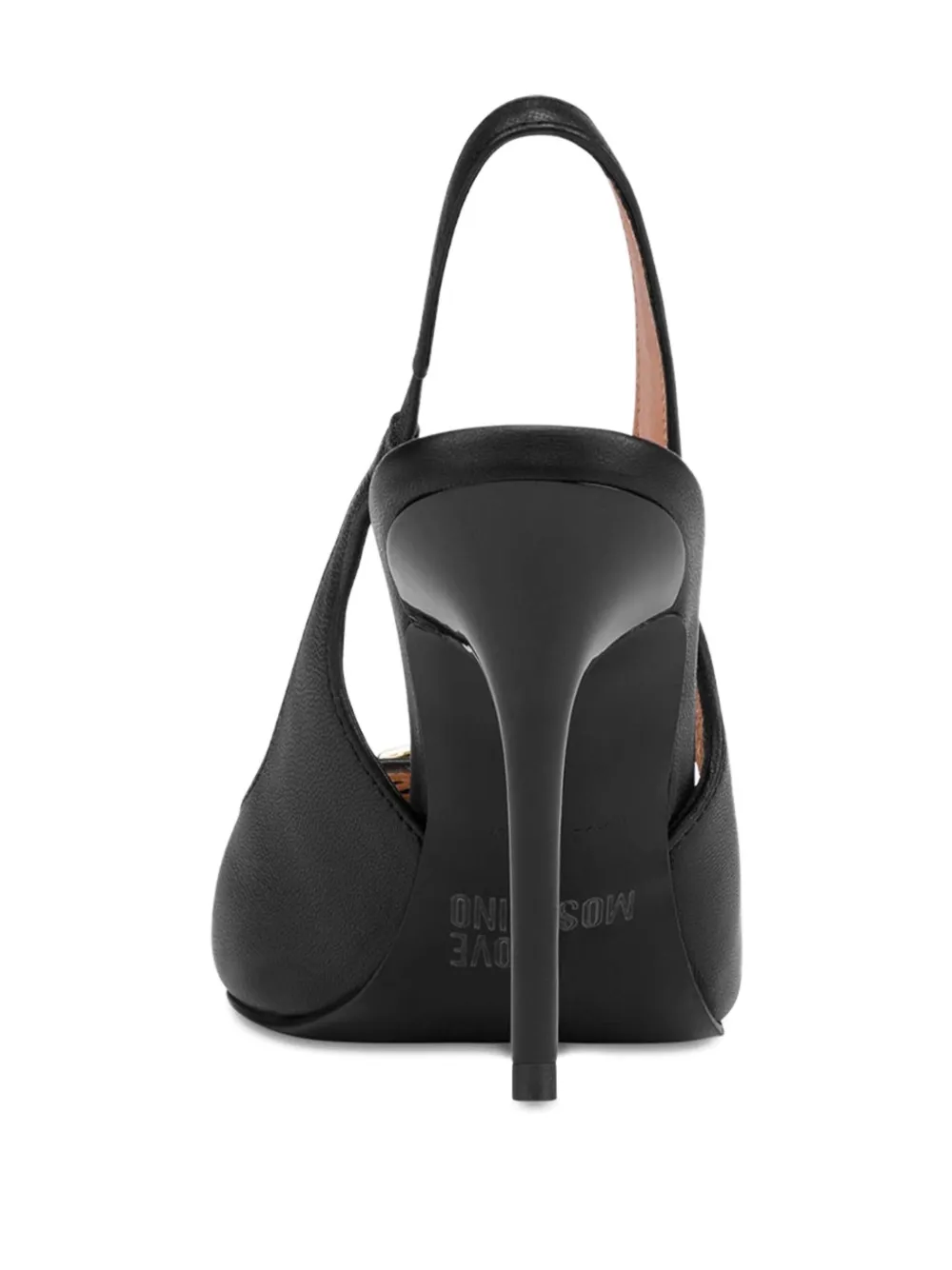 Love Moschino slingback leather pumps Black