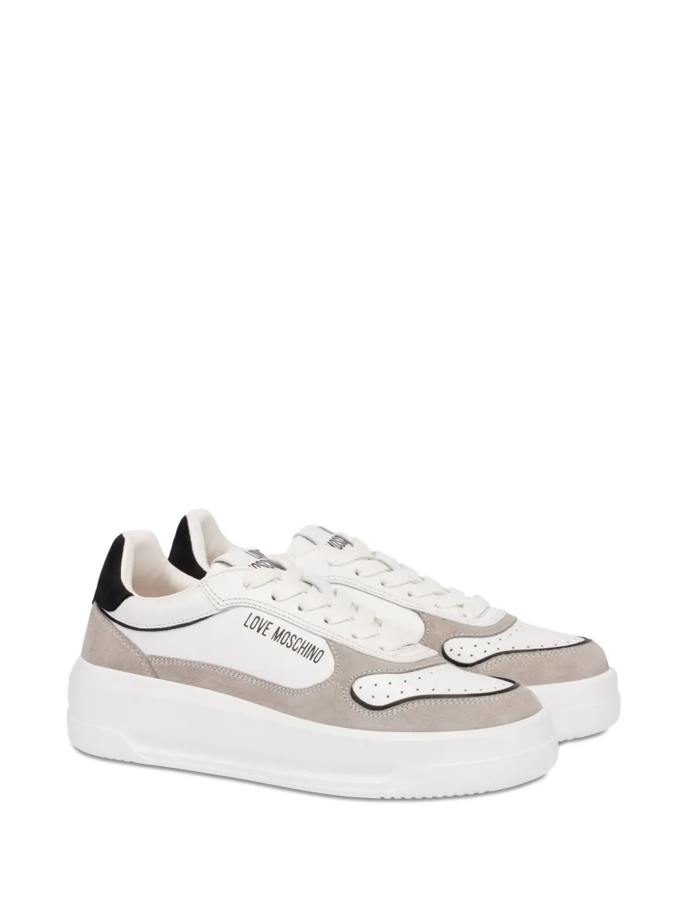 Love Moschino lace-up sneakers White
