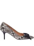 Love Moschino snakeskin pumps - Black