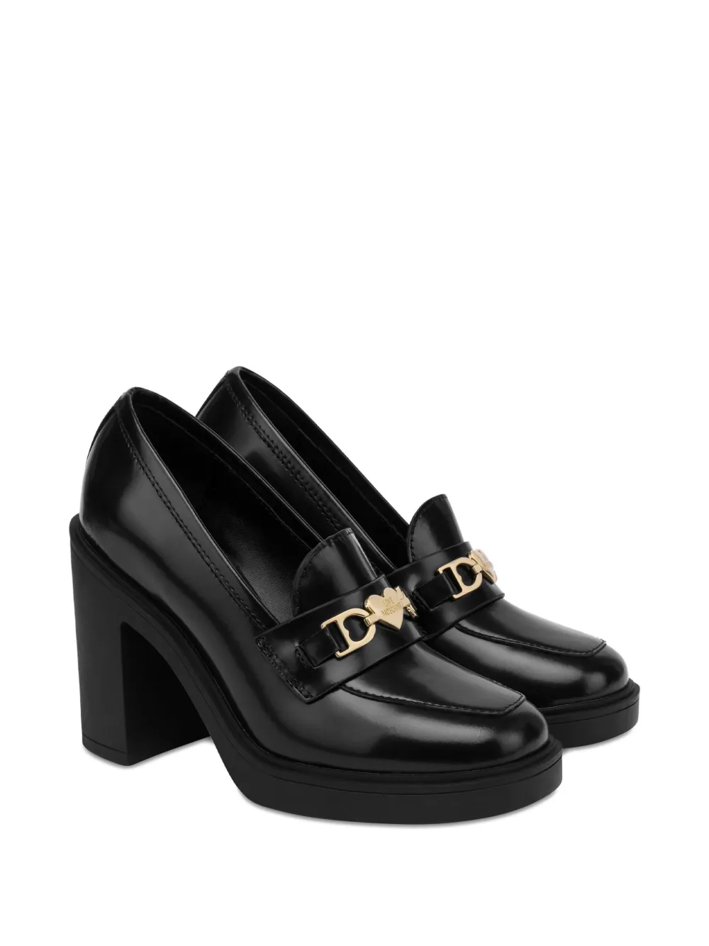 Love Moschino leather pumps Black