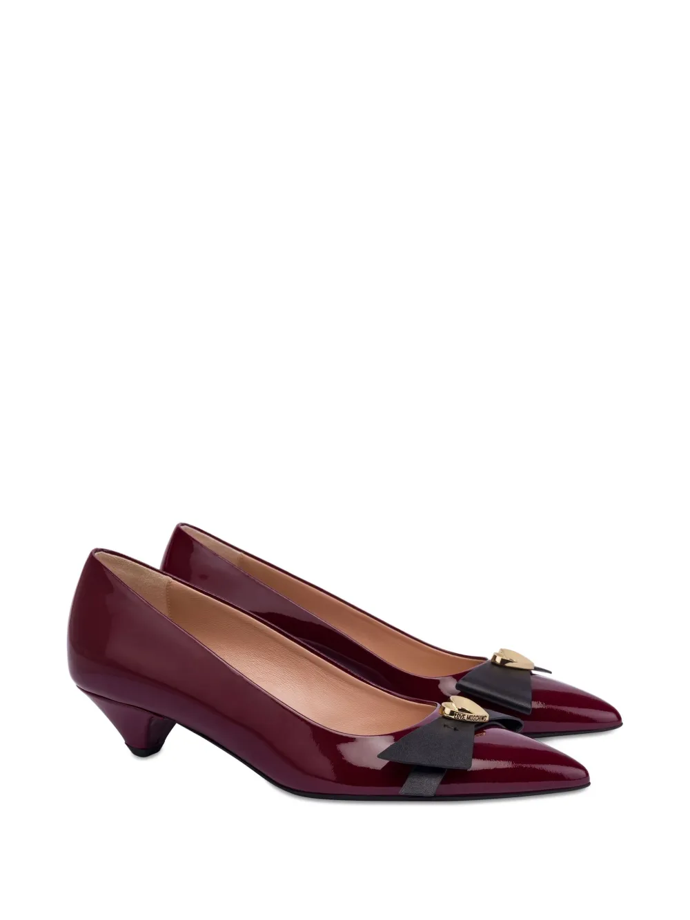Love Moschino leather pumps Red