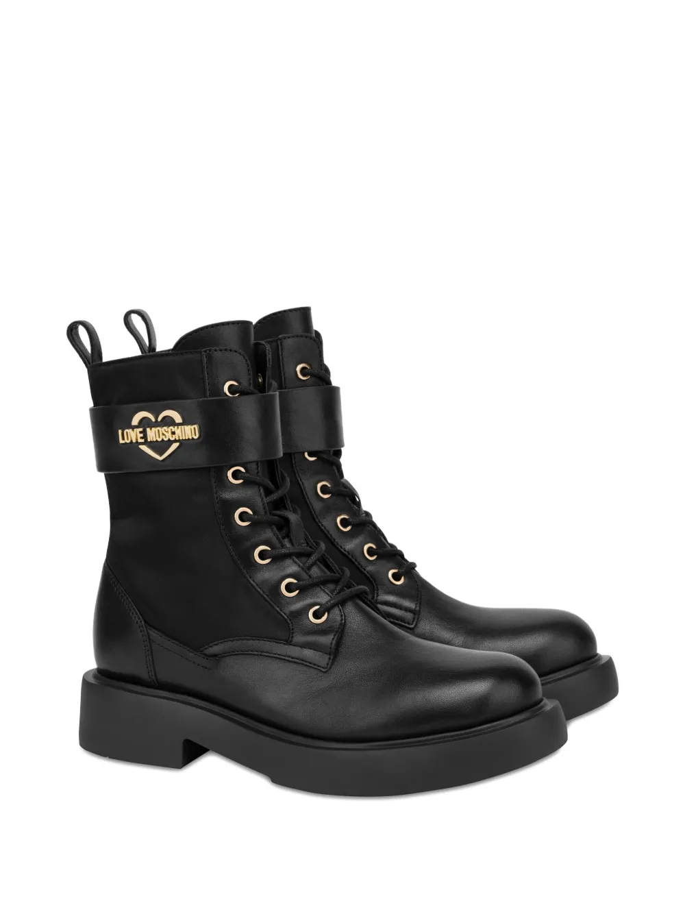 Love Moschino lace-up boots Black