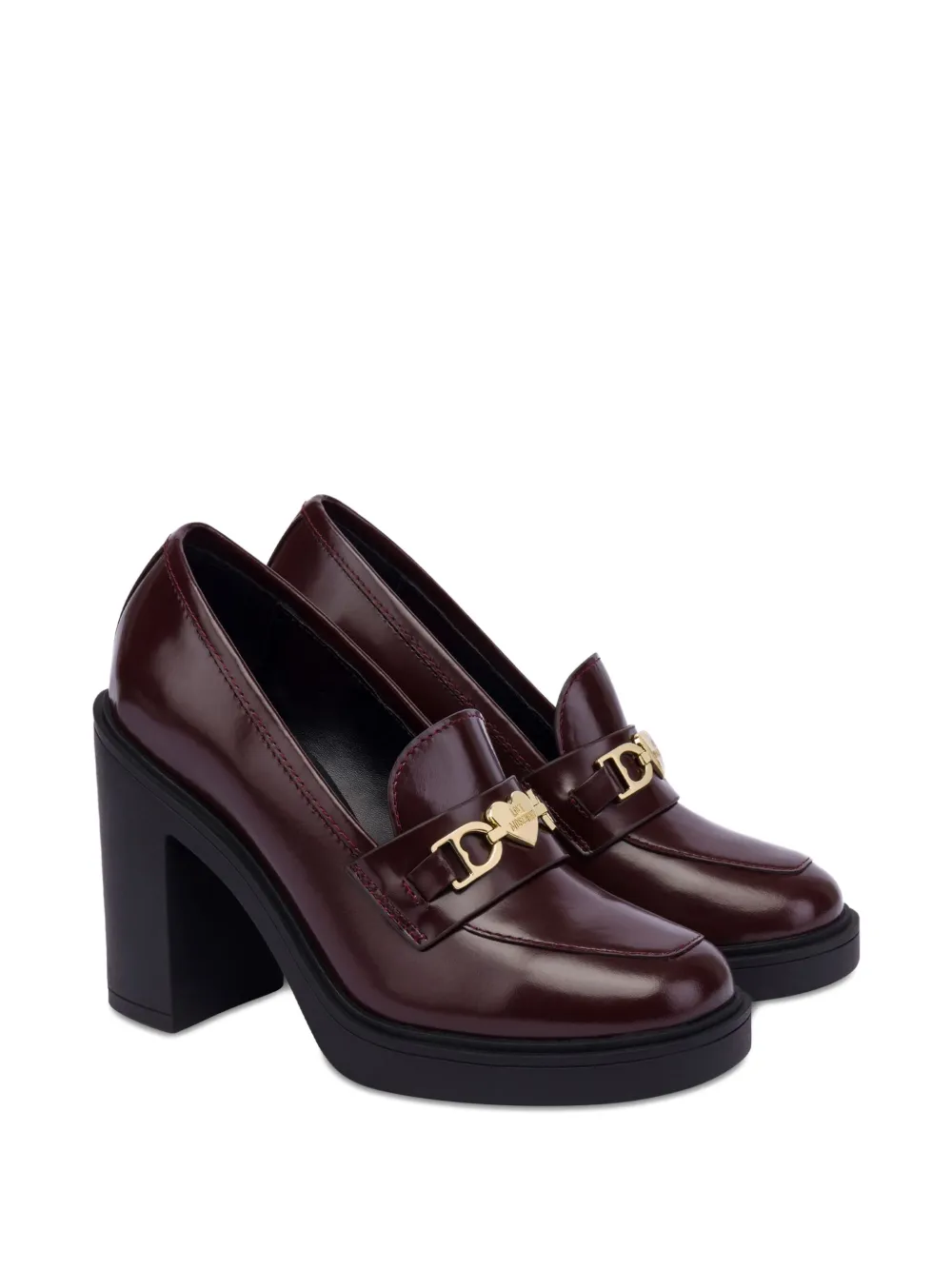 Love Moschino leather pumps Red