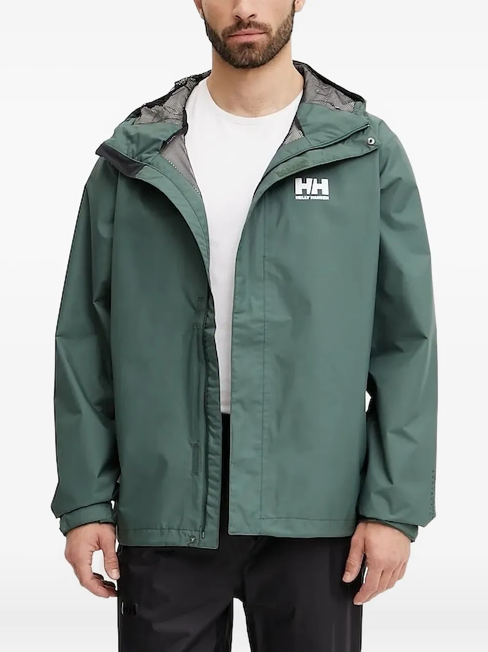 Helly Hansen hooded logo jacket Groen