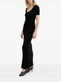 HERSKIND ribbed button-front dress - Black