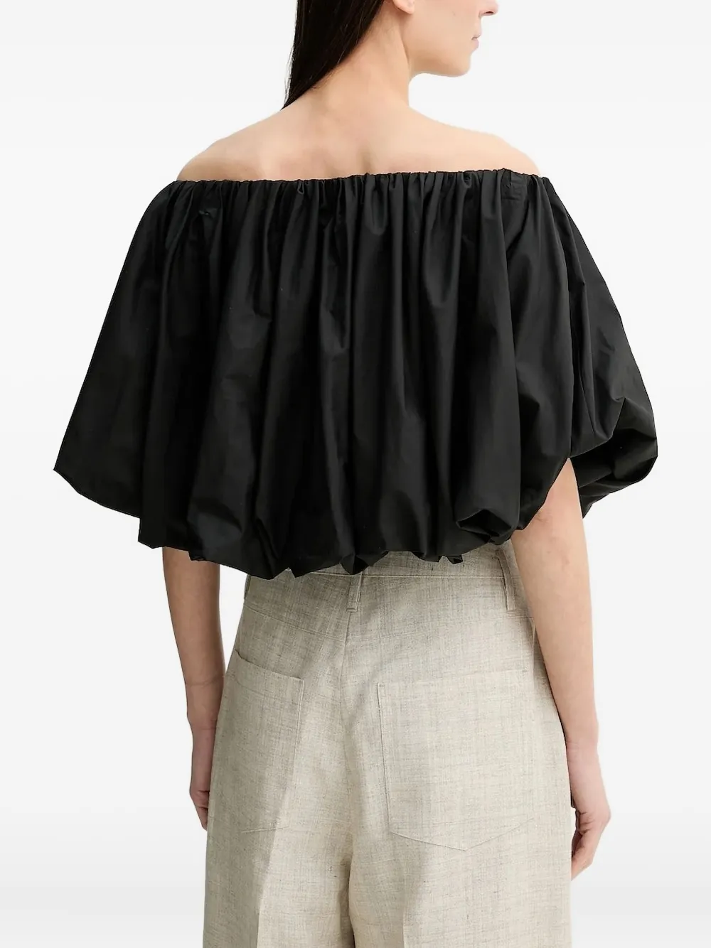 HERSKIND Hamilton off-shoulder top - Zwart