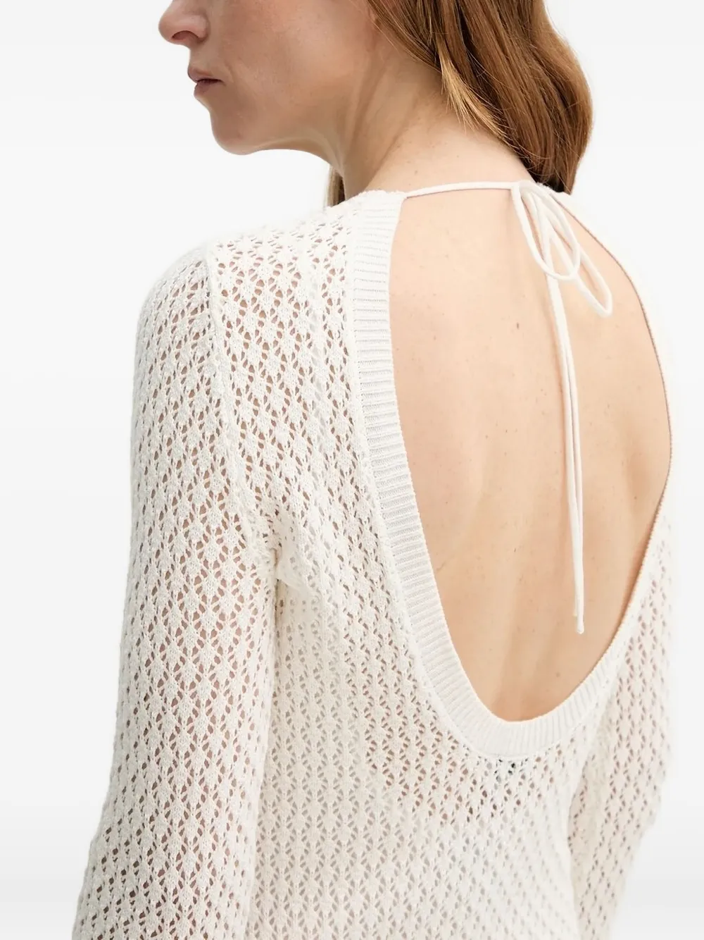 Herskind Open-back Bell-sleeve Maxi Dress In White