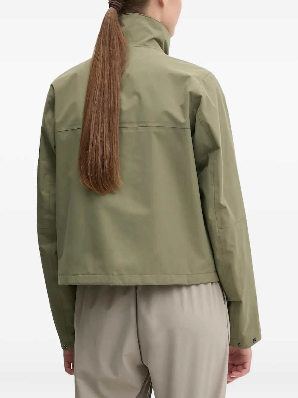 Helly Hansen Zip-front Patch-pocket Military Jacket In Green