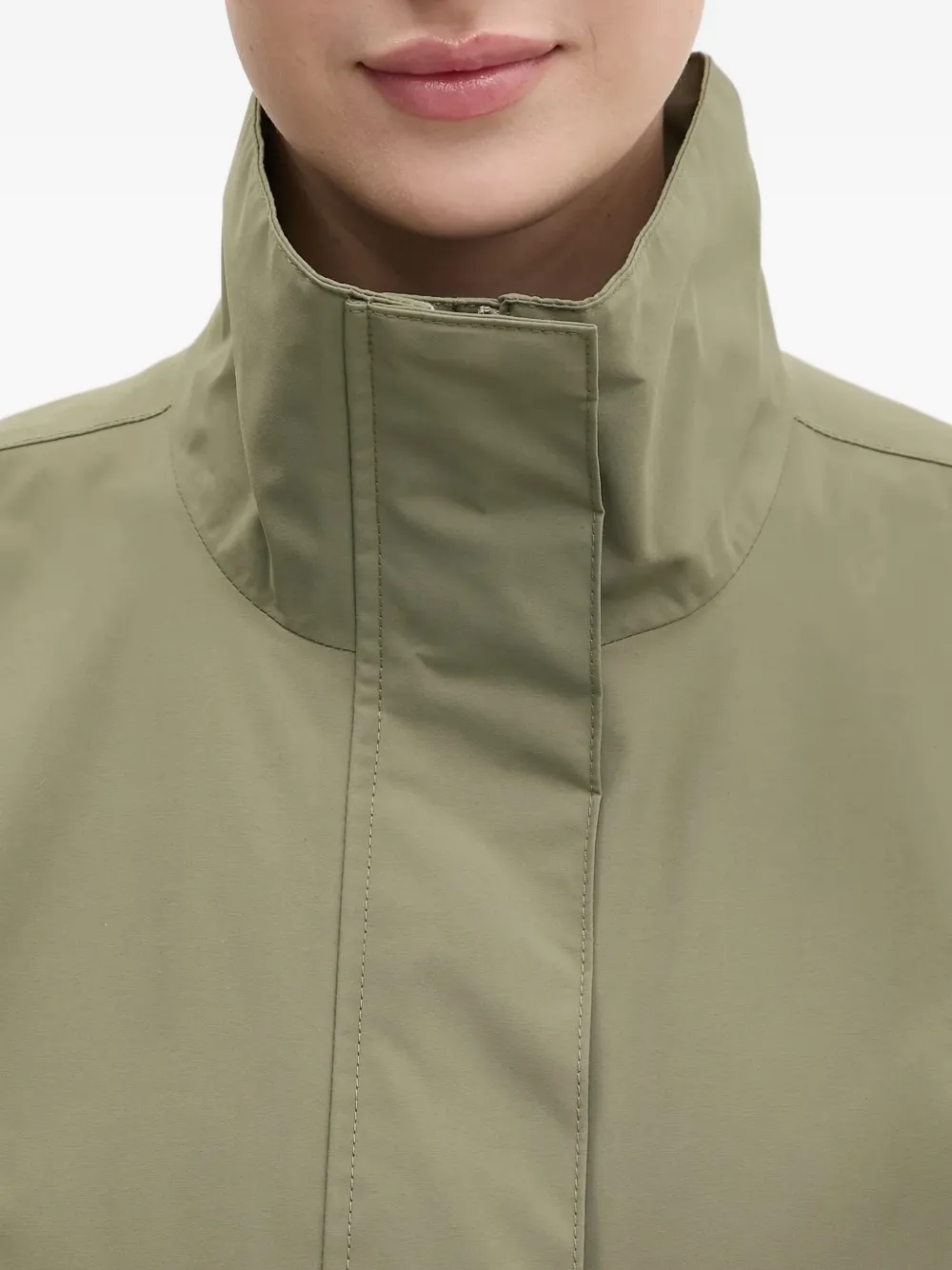 Helly Hansen Zip-front Patch-pocket Military Jacket In Green