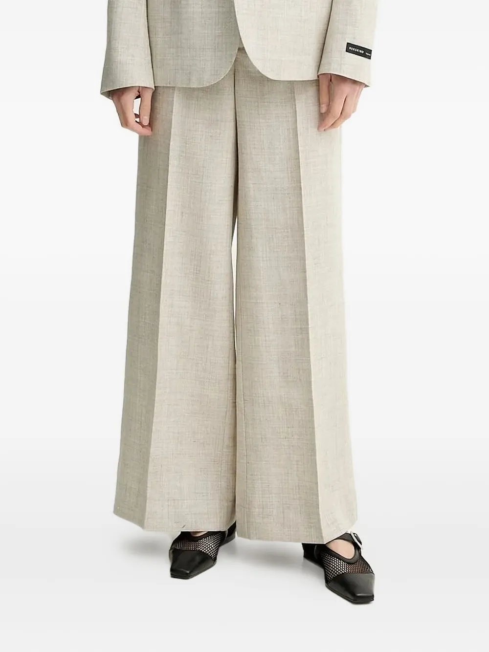 HERSKIND pleated wide-leg trousers | Neutrals | Image 1