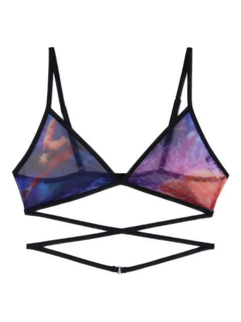 Sunnei bralette triangular de malla