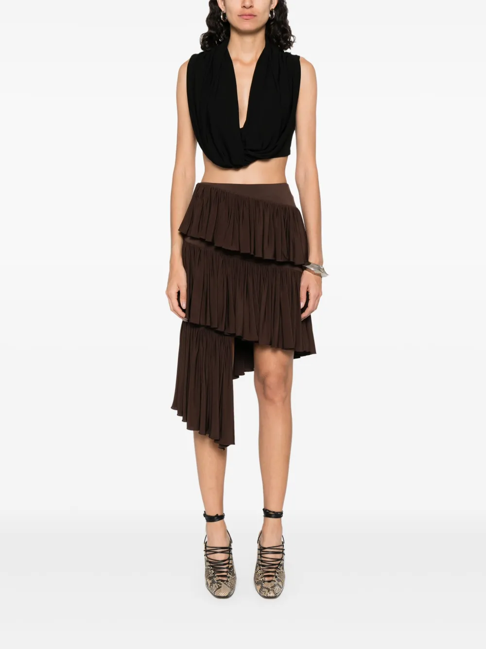 Alaïa Saia mini com babados | Saia godê | Image 2
