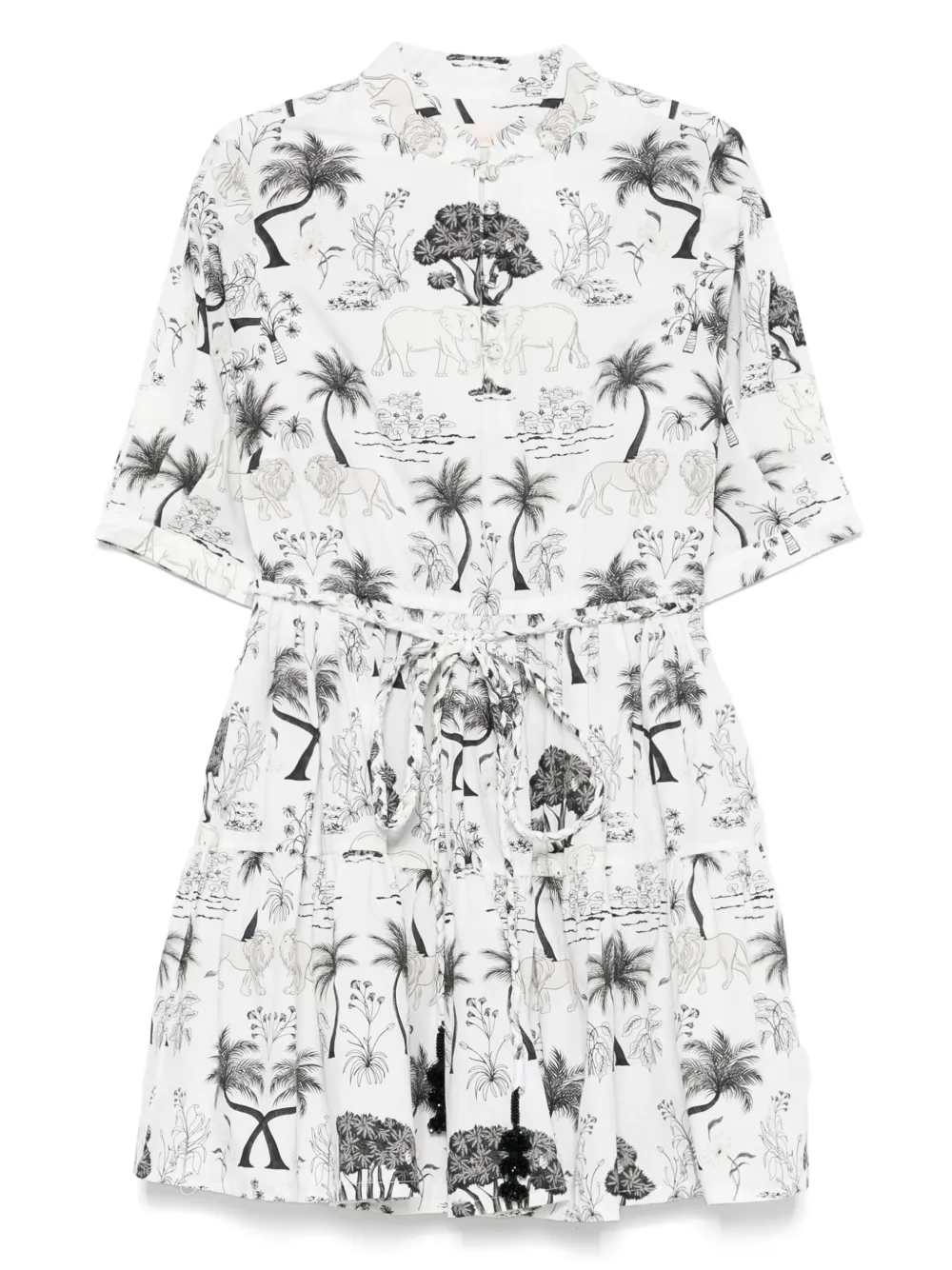 graphic-print mini dress