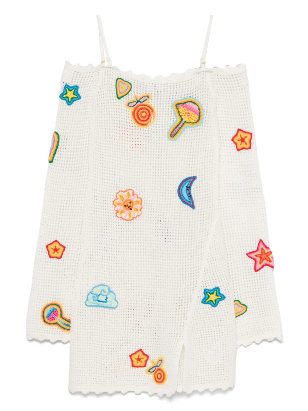Casablanca Crochet-knit Mini Dress