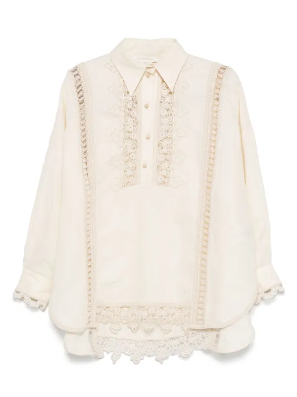 Zimmermann Illuminate Blouse in Neutrals