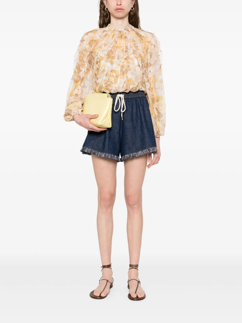 ZIMMERMANN Blouse met franje - Beige