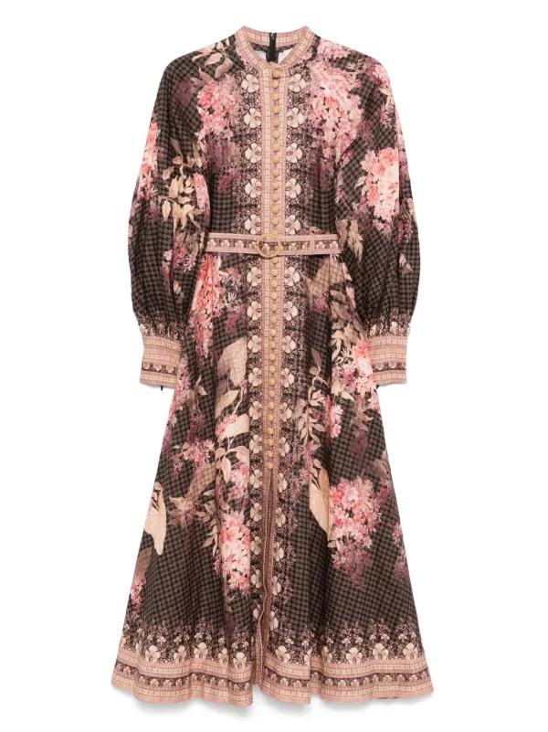 【送料&関税込】Zimmermann Linen Dress ZIMMERMANN Linen Dress | Black | FARFETCH