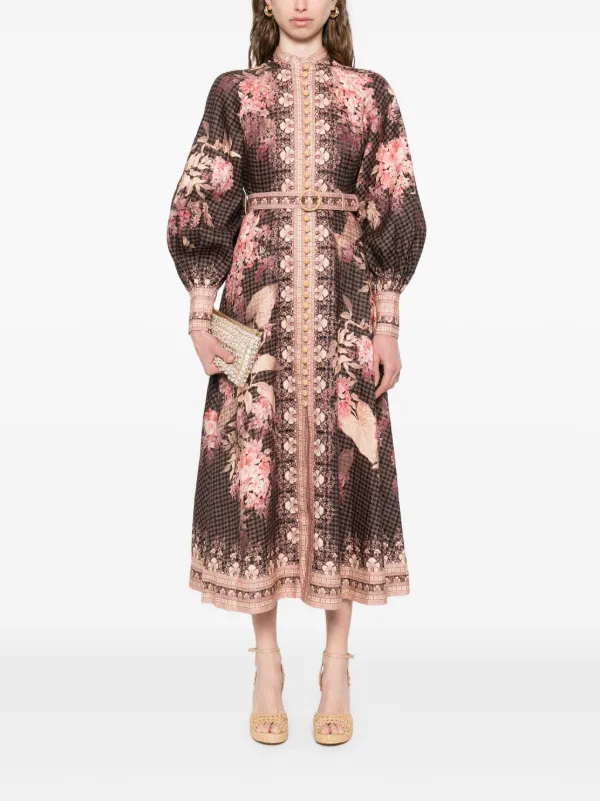 【送料&関税込】Zimmermann Linen Dress ZIMMERMANN Linen Dress | Black | FARFETCH