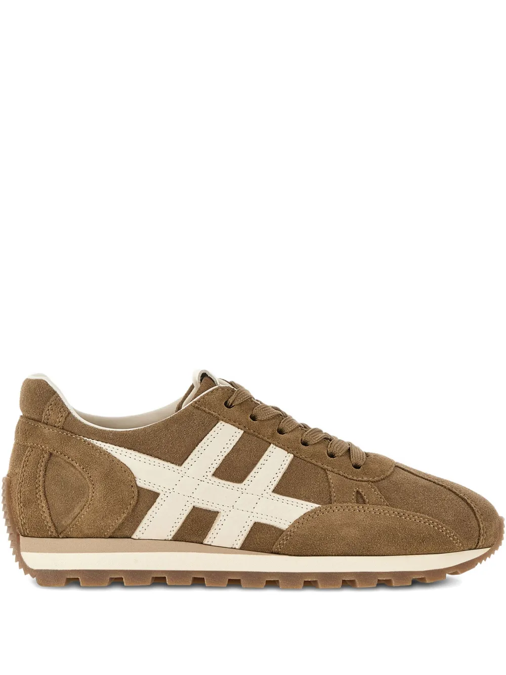 Hogan suede-leather trainers Brown