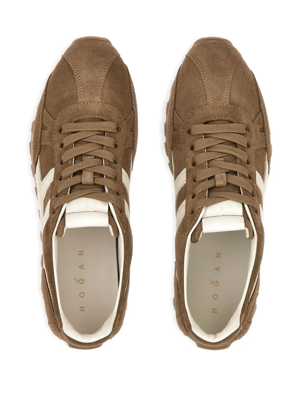 Hogan Leren sneakers Bruin
