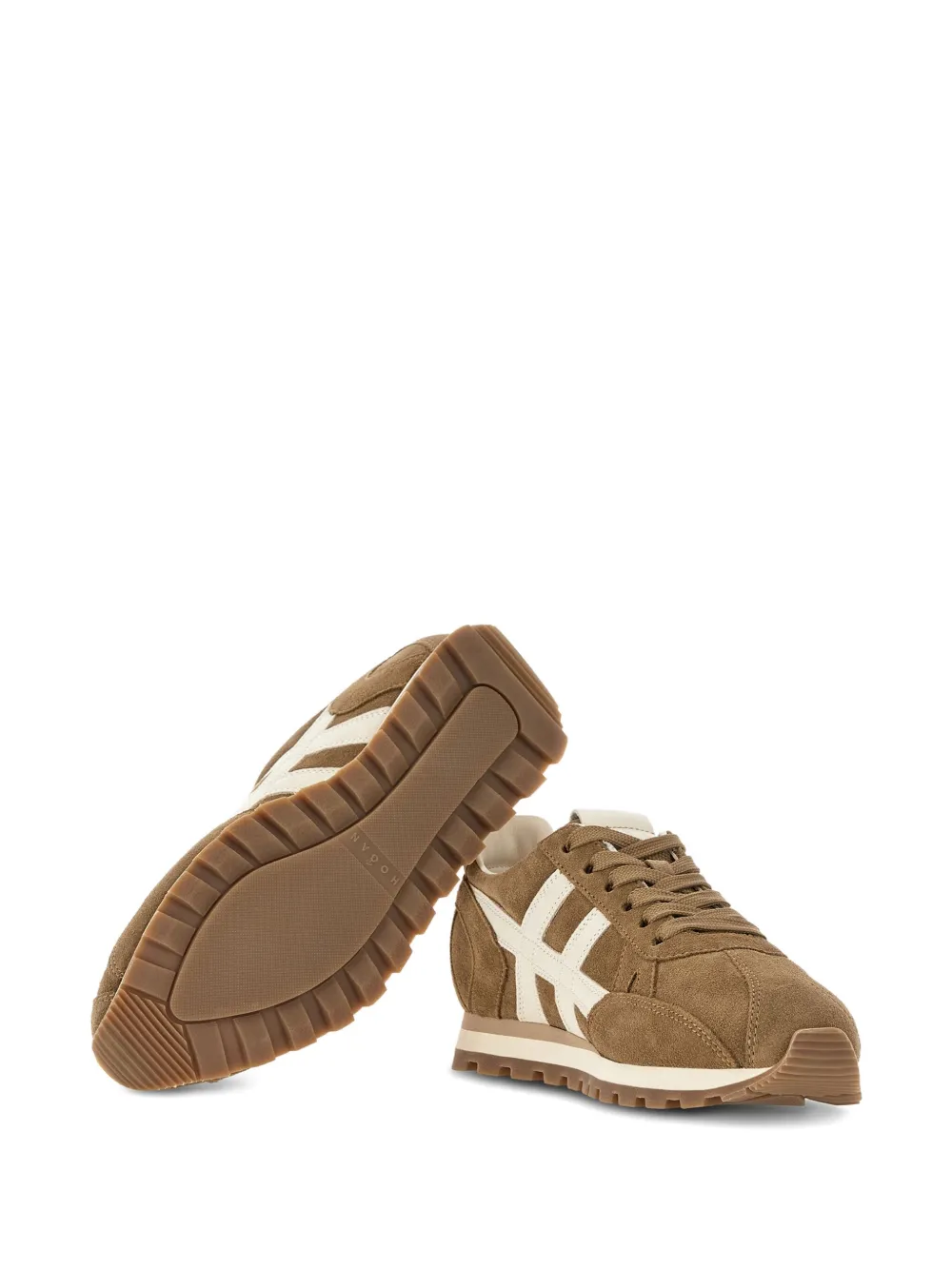 Hogan Leren sneakers Bruin