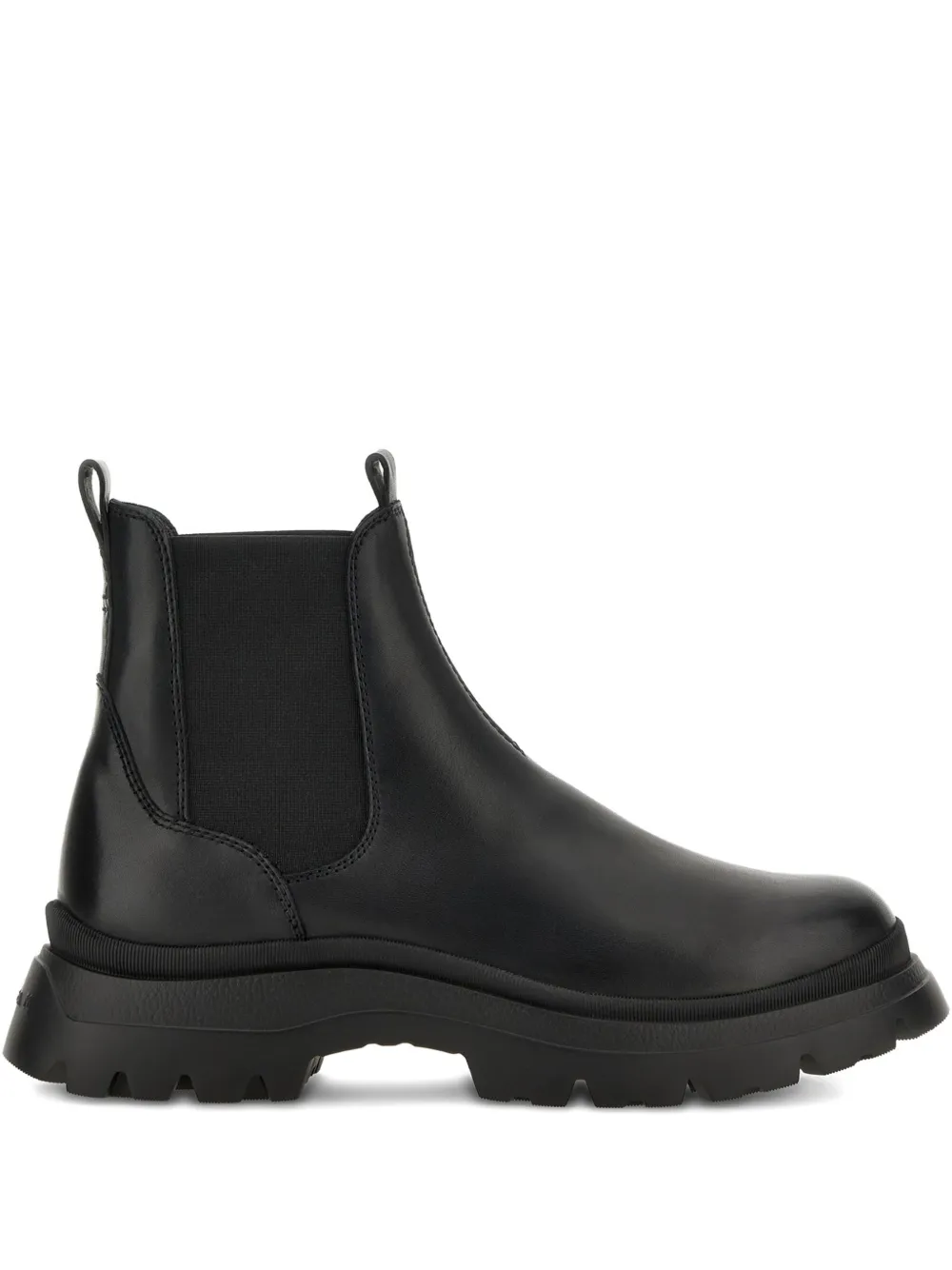 Hogan leather ankle boots Black