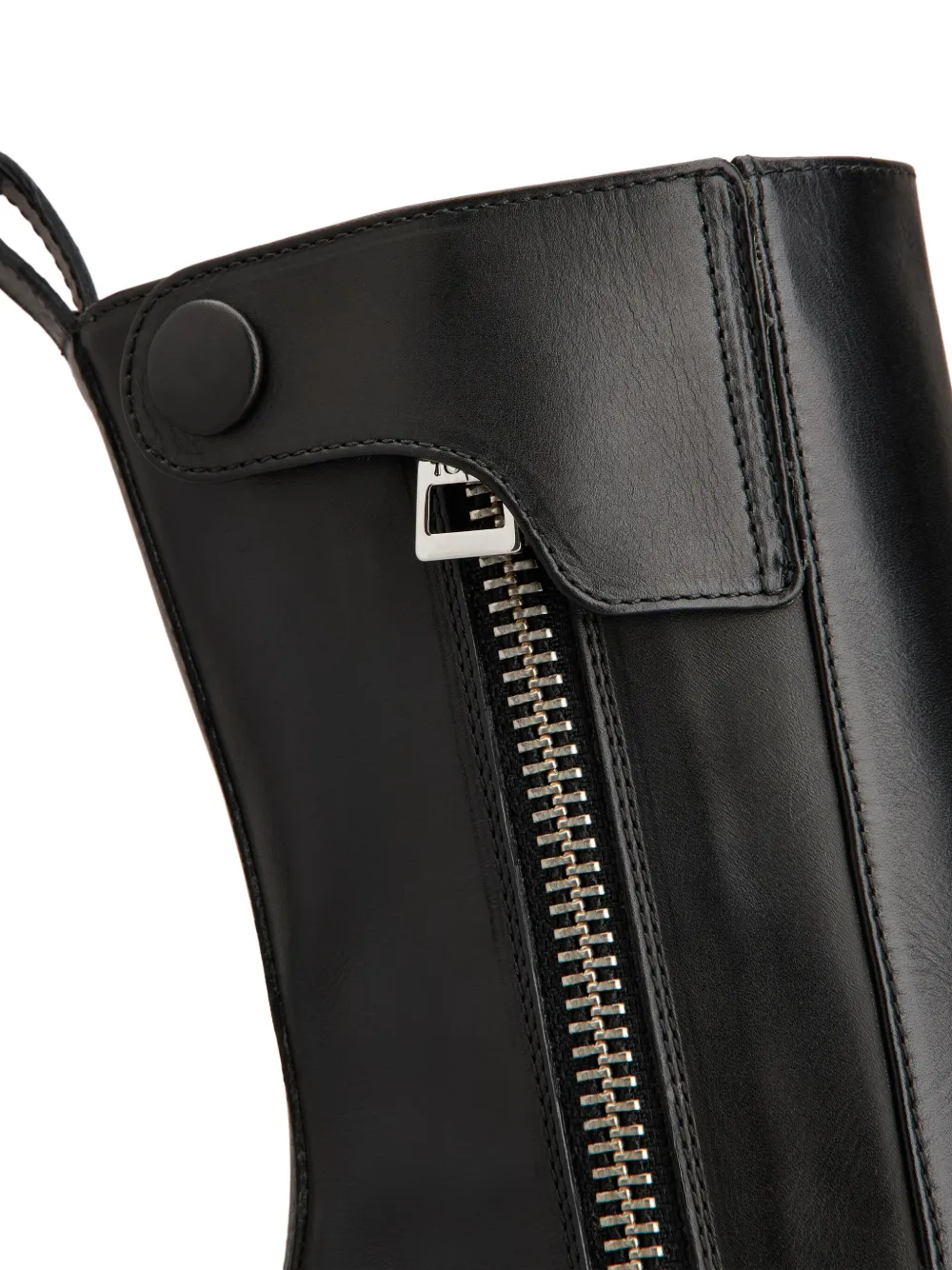 Tod's leather zip-fastening block-heel boots Black