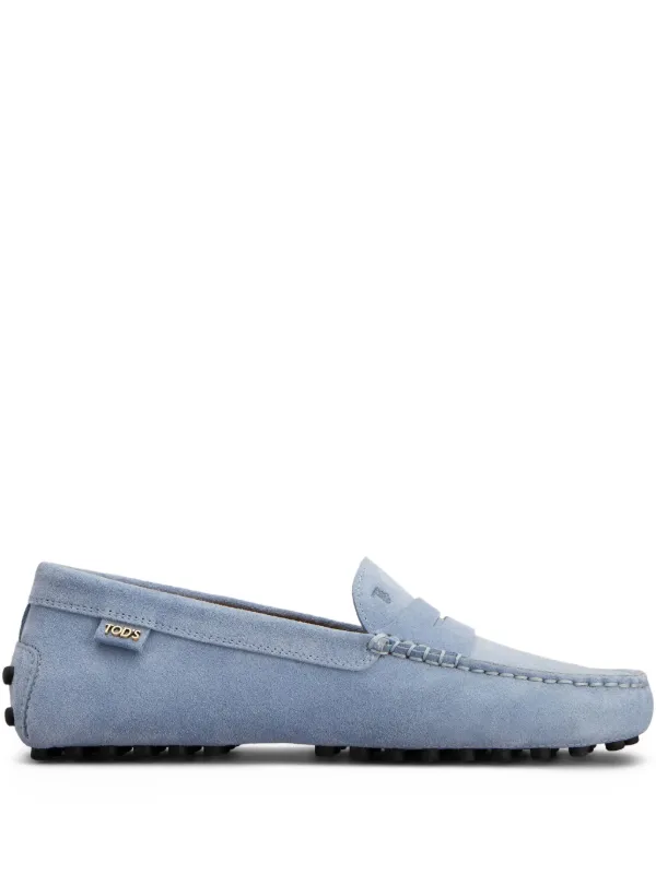 Tod's Gommino Loafers in Suede in Blue