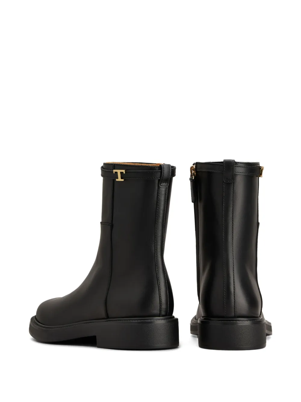 Tod's Leather Ankle Boots In Brown