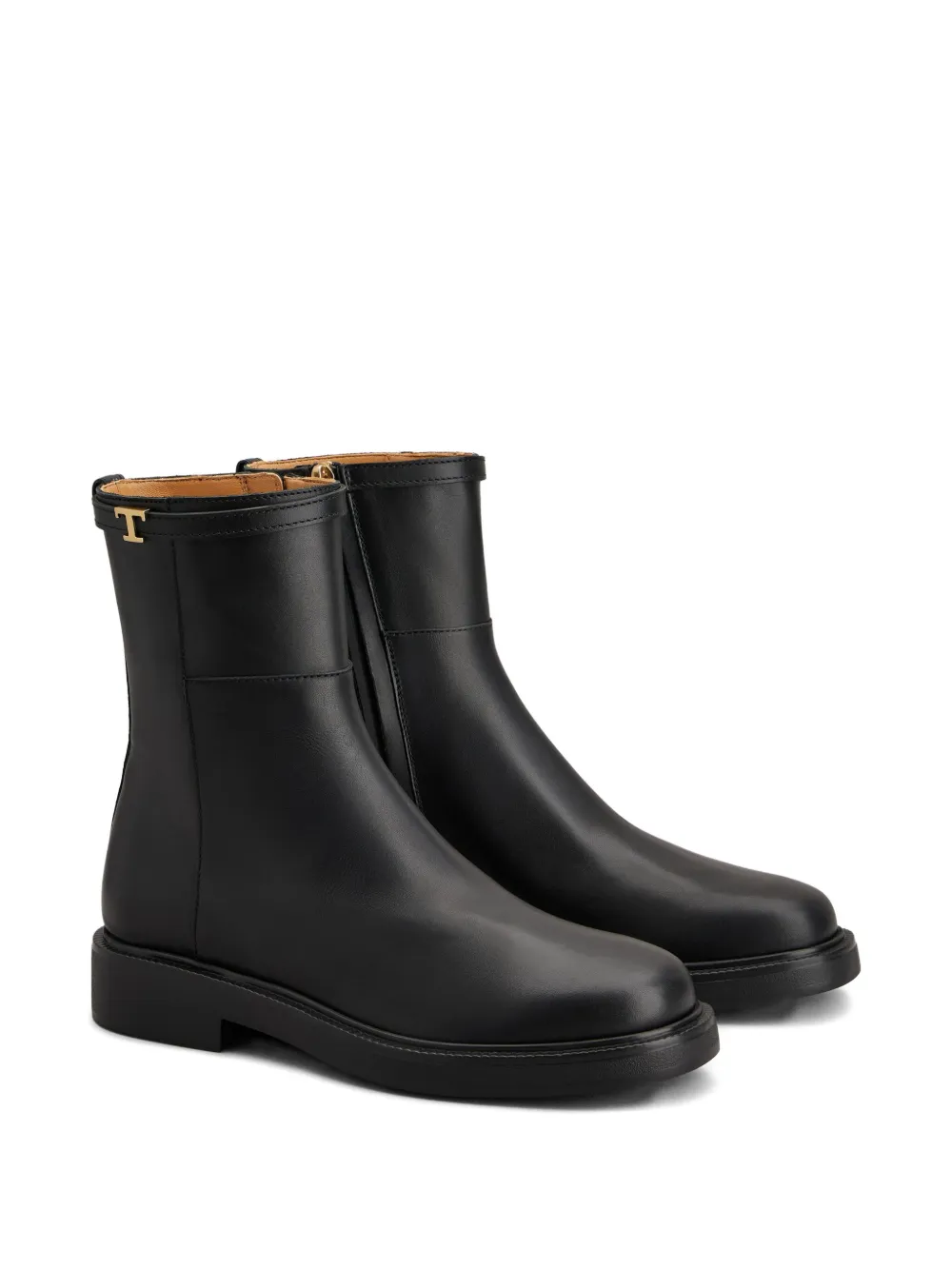 Tod's Leather Ankle Boots In Brown