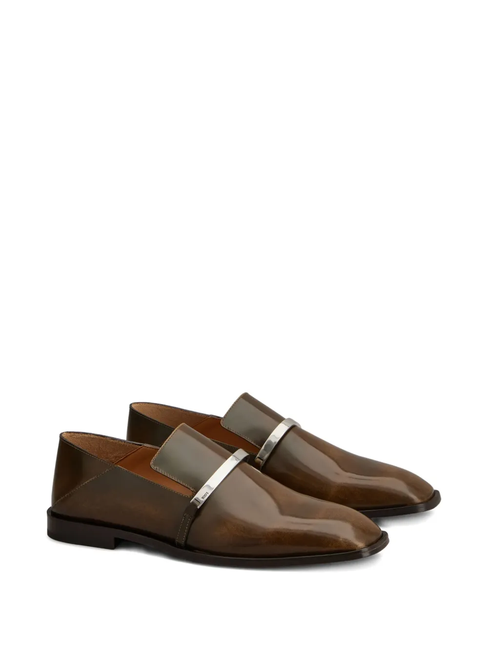 Tod's Leren loafers met streepdetail Bruin