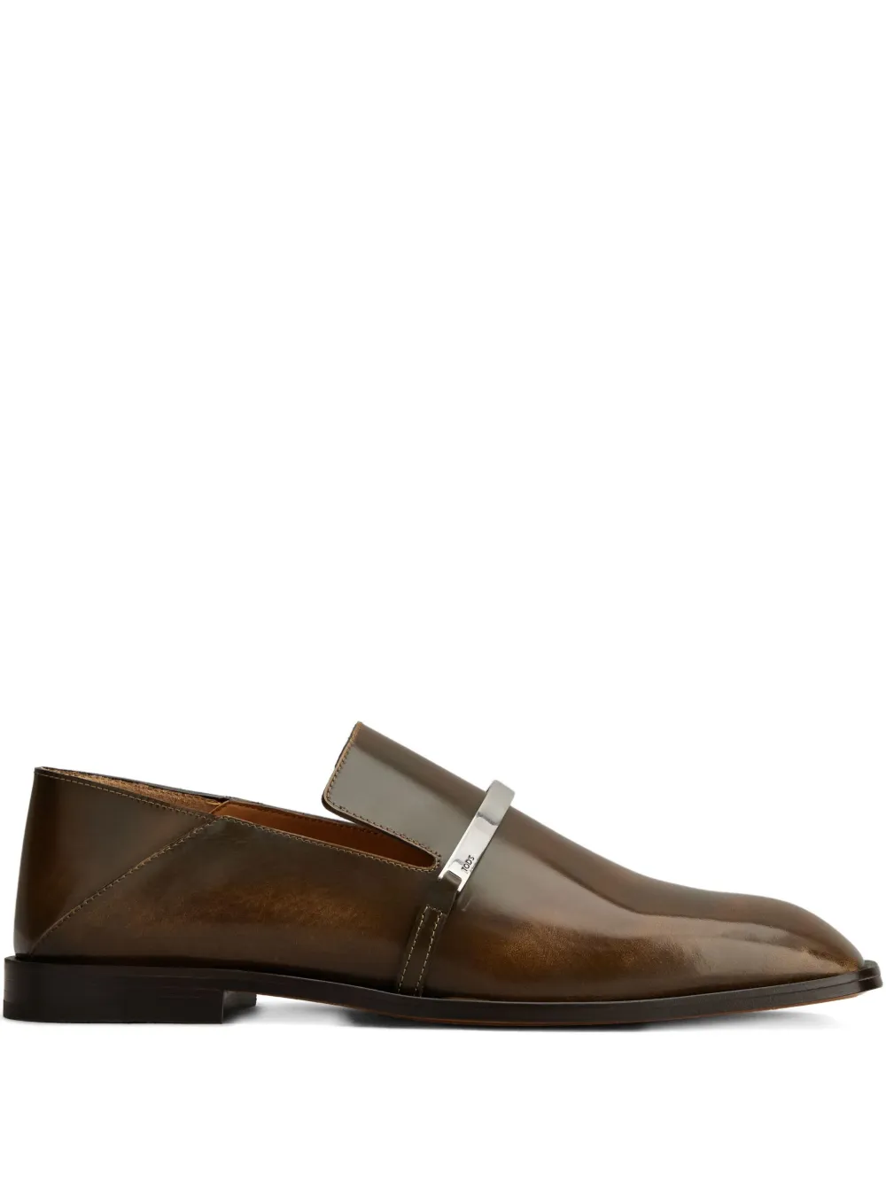 Tod's bar-detail leather loafers - Brown
