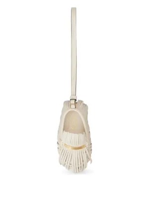 TOD’S トッズ タッセル フリンジ レザー キーホルダー ホワイト 白 Tod's（トッズ）ウィメンズ キーホルダー - FARFETCH