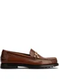 Tod's logo-charm loafers - Brown