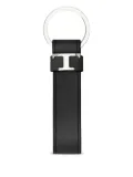 Tod's leather T-logo keyring - Black