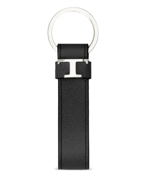 Tod's leather T-logo keyring