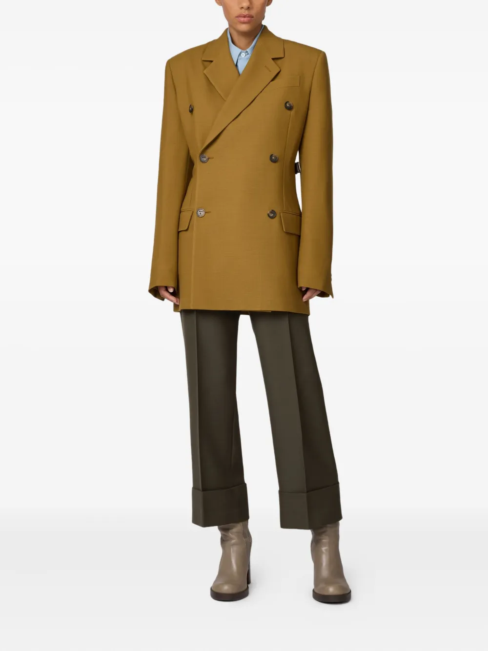Tod's Cuffed-hem Trousers In Green