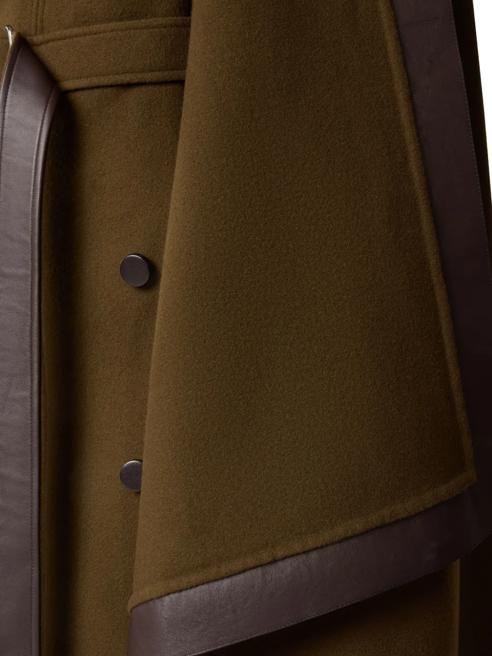 Tod's Belted Wool Cape In Brown